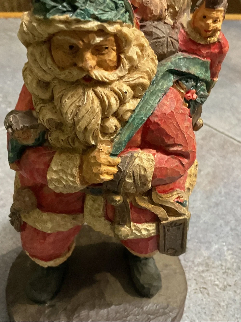 Santa Figurine Holiday Decor - Red/Green